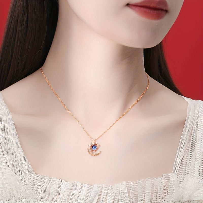 Dainty Moonstone Pendant Necklace