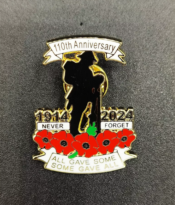 Soldier 1914- 2024 Poppy Pin Badge Brooch Remembrance Day All Gave Some