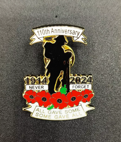 Soldier 1914- 2024 Poppy Pin Badge Brooch Remembrance Day All Gave Some