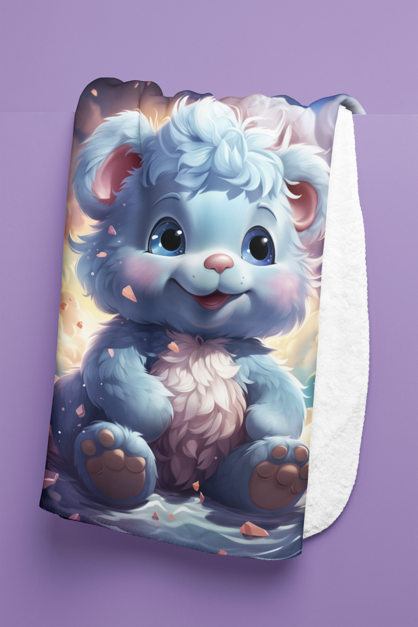 Cute Blue Teddy Bear blanket