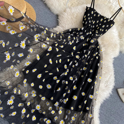 Korean Fashion Daisy Flower Dress