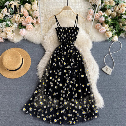 Korean Fashion Daisy Flower Dress