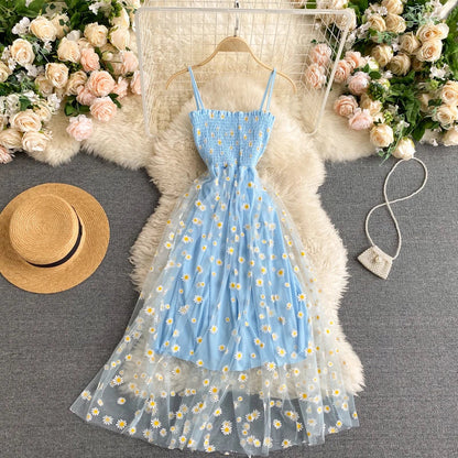 Korean Fashion Daisy Flower Dress