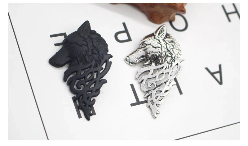 Vintage Wolf Head Brooch