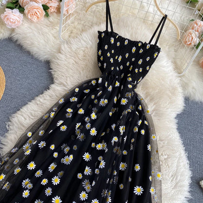 Korean Fashion Daisy Flower Dress