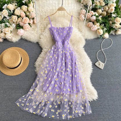 Korean Fashion Daisy Flower Dress