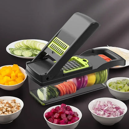 Multifunctional Vegetable Chopper Handle Slicer And Dicer