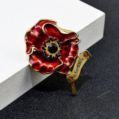 Red Poppy Pins Flowers Brooch Remembrance Day Veterans Memorial Lest We Forget