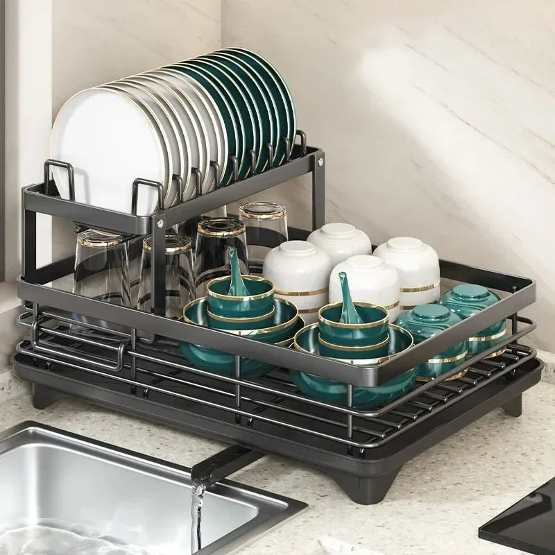 Dish Drying Rack In Stainless Steel Drainer