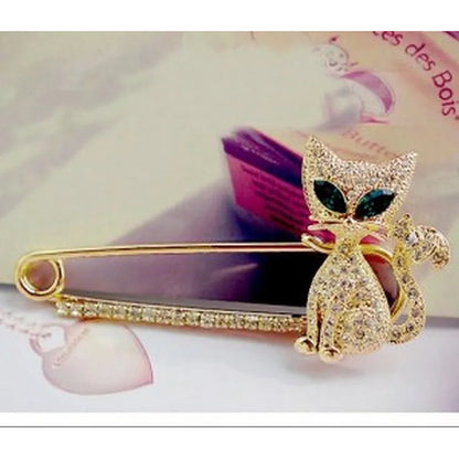 Decorative Cat Fashion Brooch