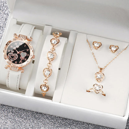 Rhinestone Heart  Jewelry Set