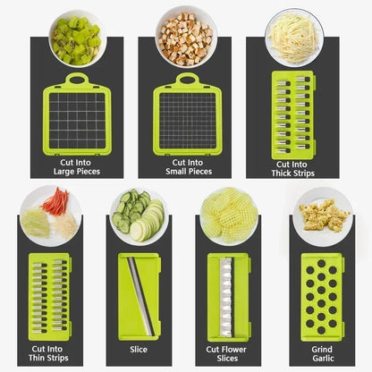 Multifunctional Vegetable Chopper Handle Slicer And Dicer