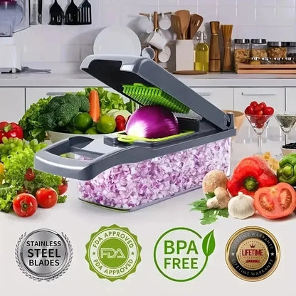 Multifunctional Vegetable Chopper Handle Slicer And Dicer