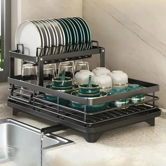 Dish Drying Rack In Stainless Steel Drainer