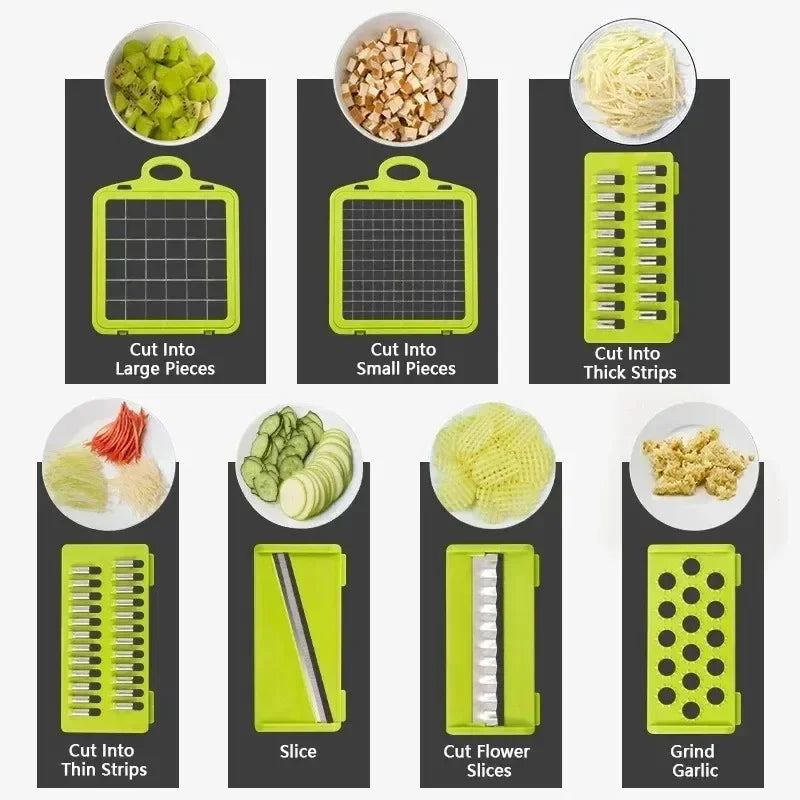 Multifunctional Vegetable Chopper Handle Slicer And Dicer