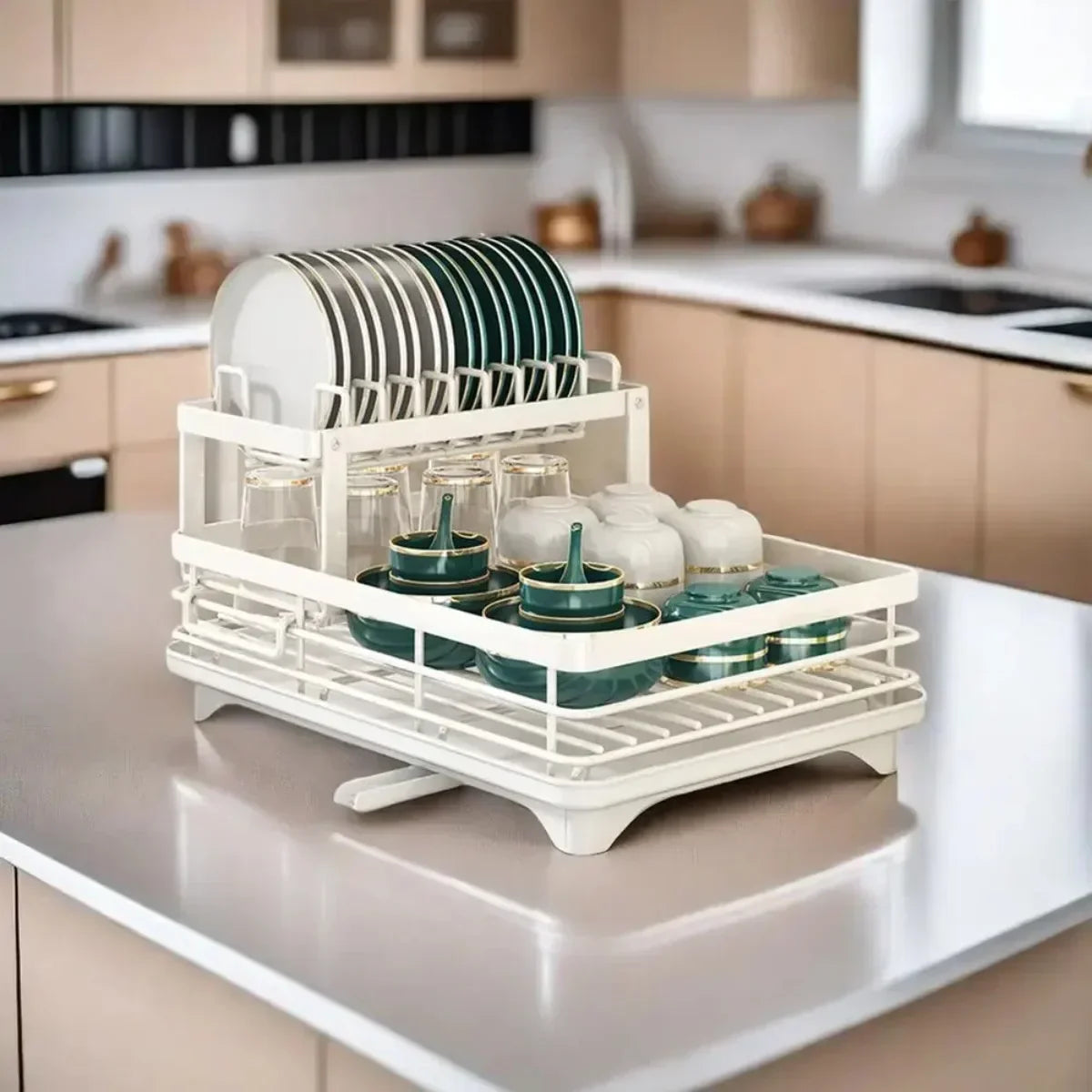 Dish Drying Rack In Stainless Steel Drainer