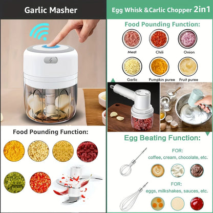 Electric Kitchen Food Chopper Portable Grinder