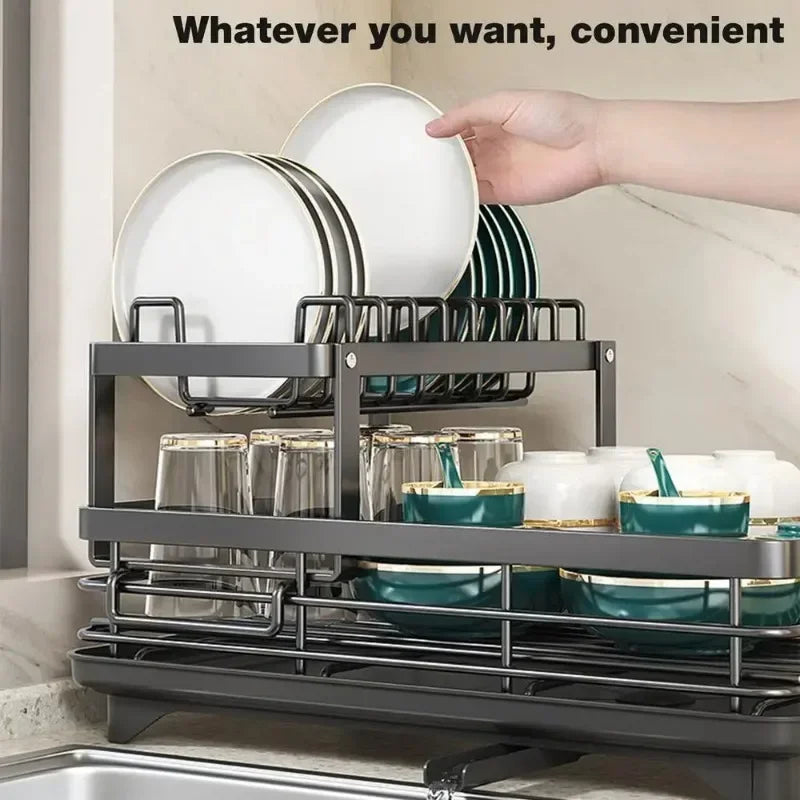 Dish Drying Rack In Stainless Steel Drainer