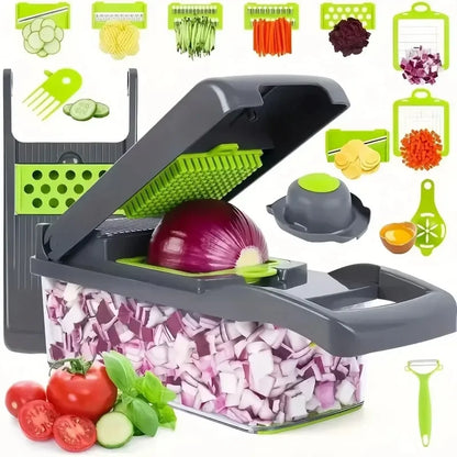 Multifunctional Vegetable Chopper Handle Slicer And Dicer