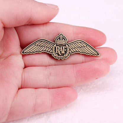 RAF Enamel Pin Royal Air Force Retro Wing Brooch Military