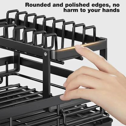 Dish Drying Rack In Stainless Steel Drainer