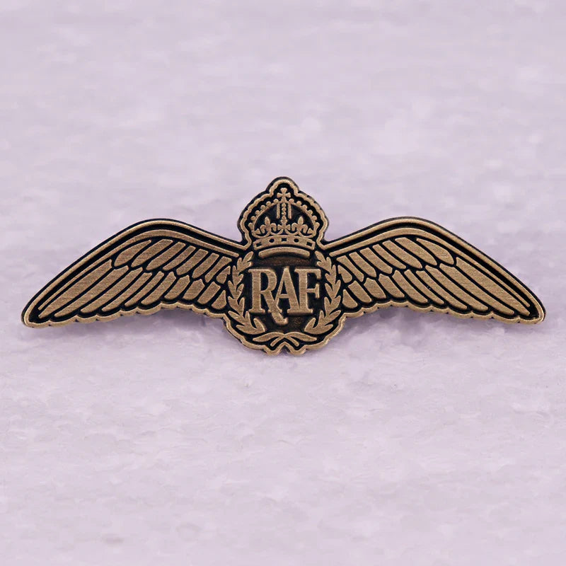 RAF Enamel Pin Royal Air Force Retro Wing Brooch Military