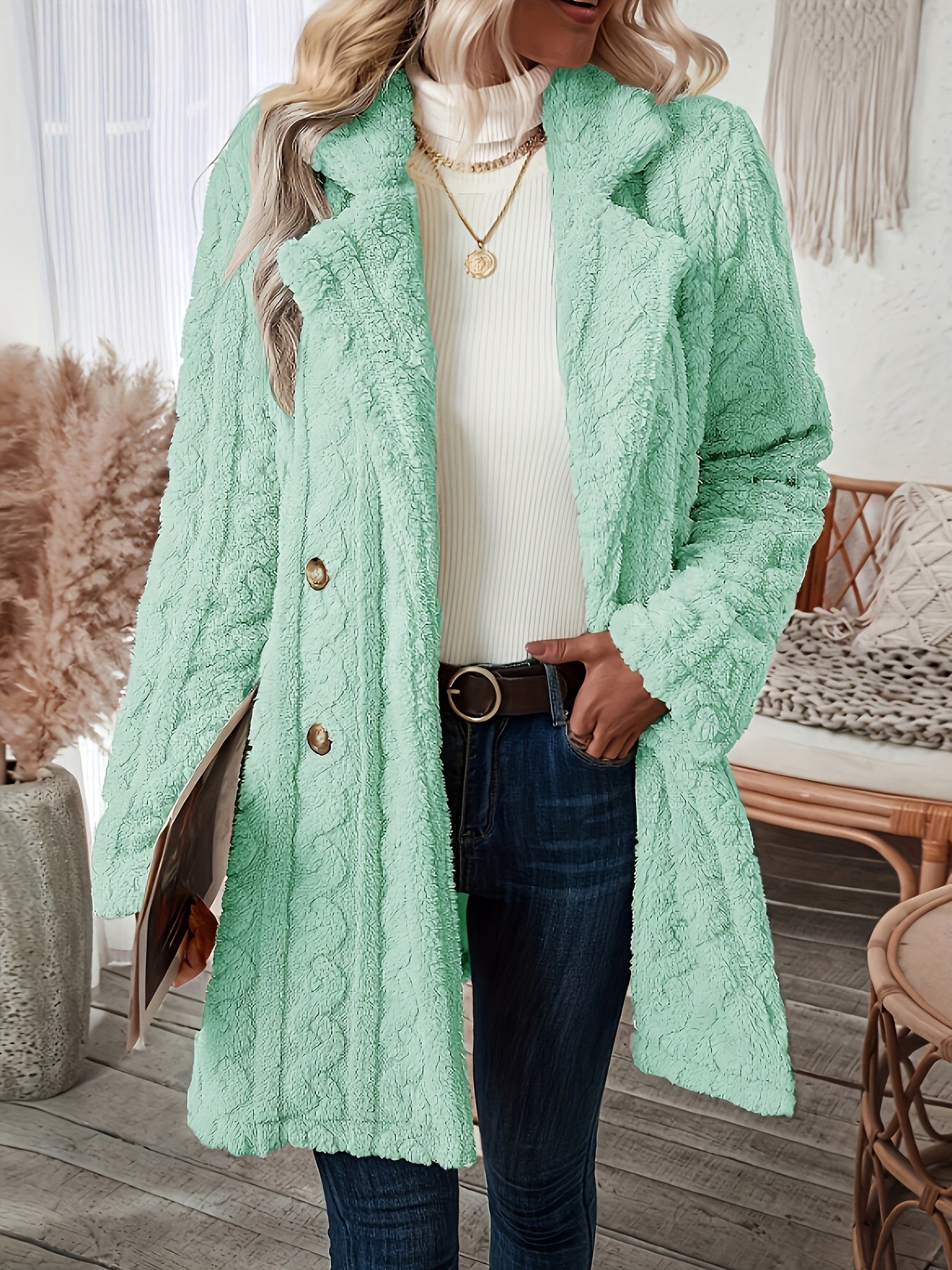 Cozy Knit textured Winter Coat