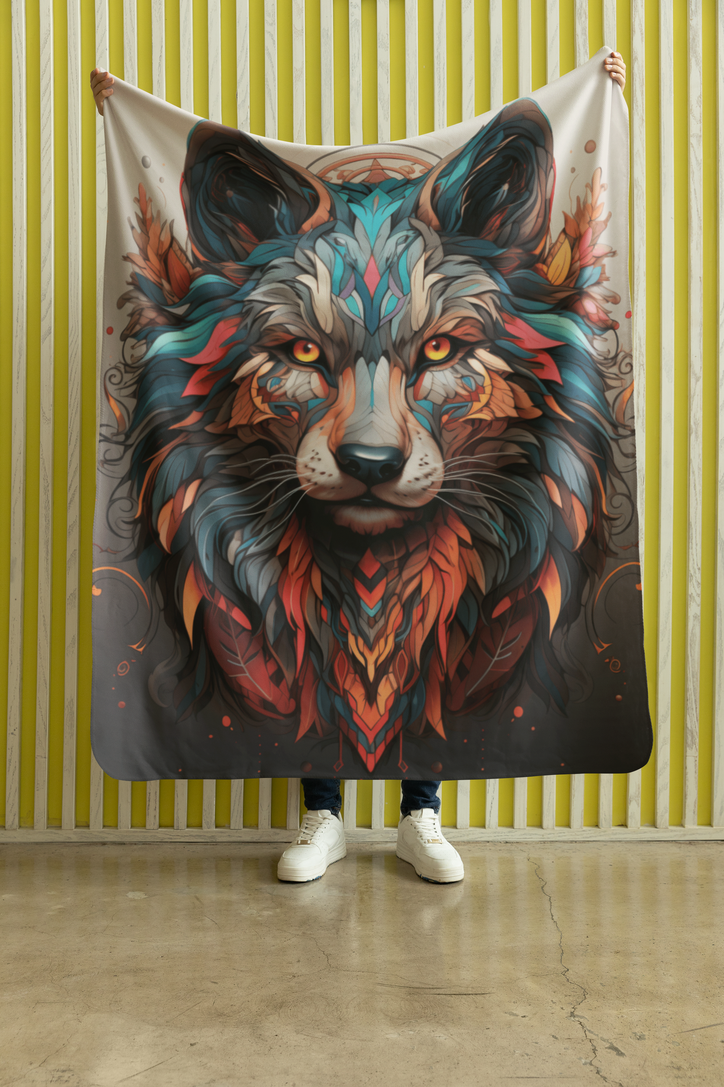 Colored Wild Wolf